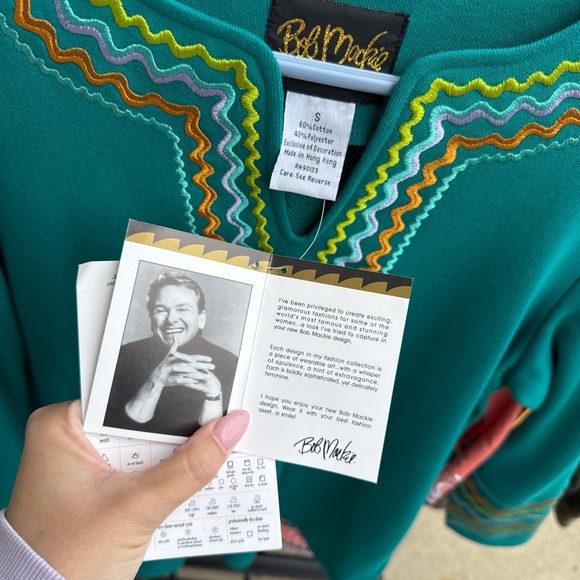 Bob Mackie Turquoise Embroidered Tunic - Picture 3 of 4